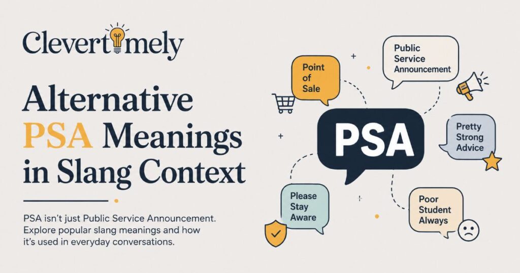 Alternative PSA Meanings in Slang Context