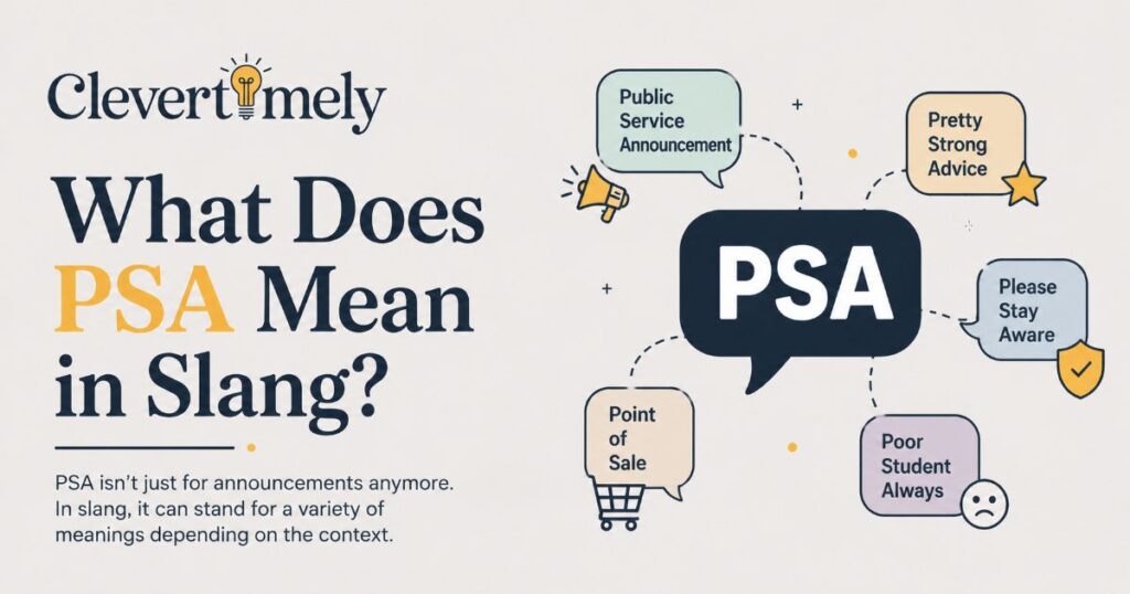 What Does PSA Mean in Slang?