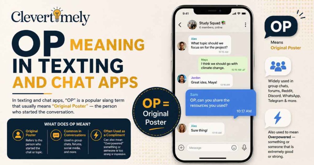OP Meaning in Texting and Chat Apps